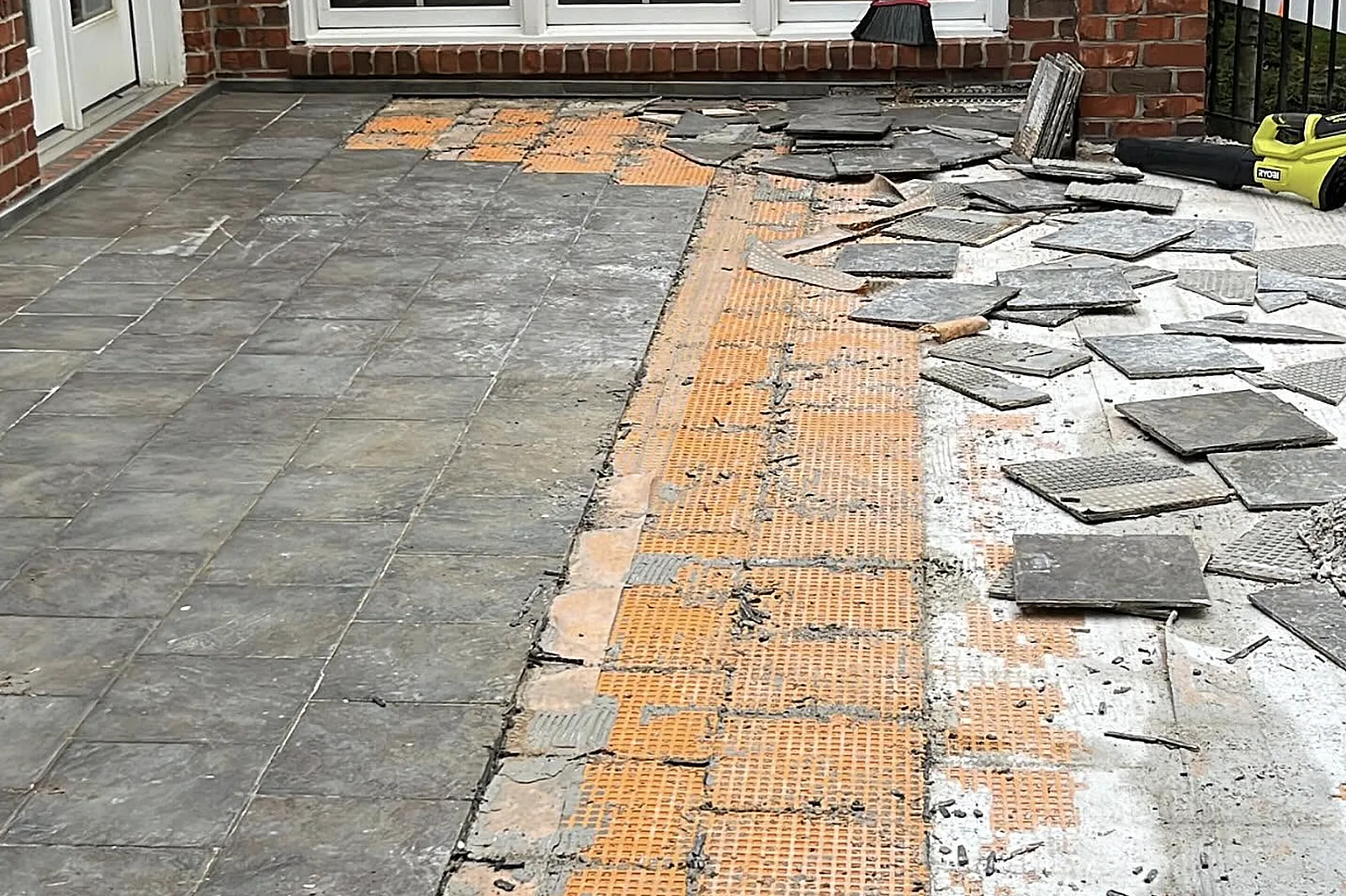 New Tile Flooring before